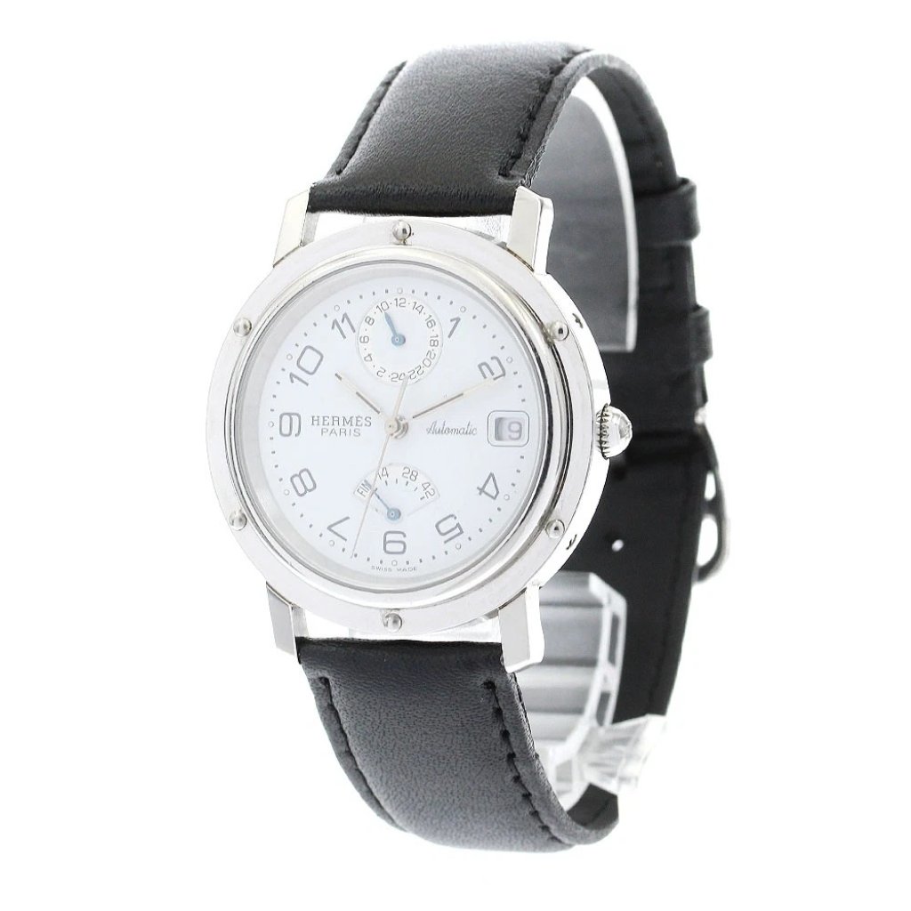 Hermes Clipper Cl5710 Gmt Power Reserve White Dial Automatic Mens Watch894288